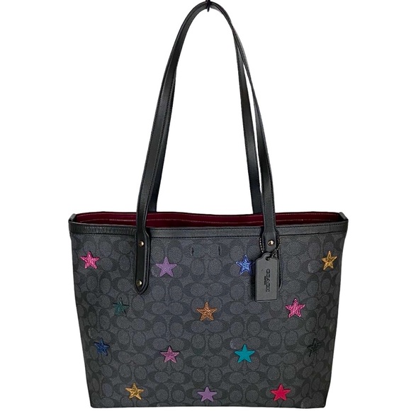 Coach Handbags - Coach Signature Central Tote Star Snakeskin Detail